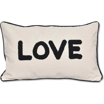 TRADILINGE Coussin en toile naturelle 'love' - Coussin - Publicité TRADILINGE Coussin en toile naturelle 'love' - Coussin - Publicité
