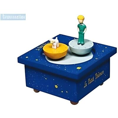 Boîte à Musique En Bois Petit Prince - Bleu - Décoration Musicale - Publicité Boîte à Musique En Bois Petit Prince - Bleu - Décoration Musicale - Publicité