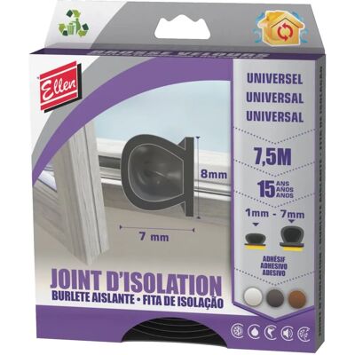 Joint adhésif universel Ellen - 1-7mm - 7,5m - Noir Joint adhésif universel Ellen - 1-7mm - 7,5m - Noir