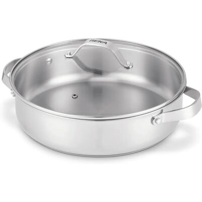 Cocotte en inox recyclé Beka Cicla - 28cm - Violet - Sauteuse - Publicité Cocotte en inox recyclé Beka Cicla - 28cm - Violet - Sauteuse - Publicité