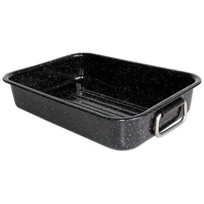 Beka - Plat à four rectangulaire en acier émaillé - 40x29cm - Noir - Publicité Beka - Plat à four rectangulaire en acier émaillé - 40x29cm - Noir - Publicité
