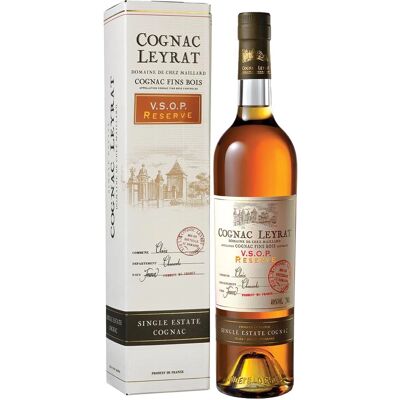 Leyrat V.S.O.P. Réserve Single Estate Cognac - 40% Vol. 0,7l Cadeauset Leyrat V.S.O.P. Réserve Single Estate Cognac - 40% Vol. 0,7l Cadeauset