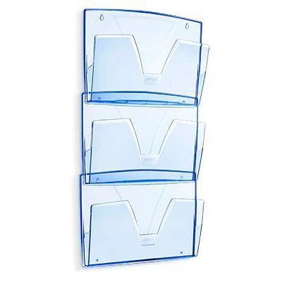 CEP Light Blue Magazine Rack - A3, Wall Mount, 3-Piece CEP Light Blue Magazine Rack - A3, Wall Mount, 3-Piece