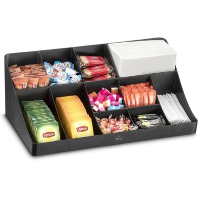 Plateau Organisateur Noir CEP - 11 Compartiments pour Snacks et Accessoires - Publicité Plateau Organisateur Noir CEP - 11 Compartiments pour Snacks et Accessoires - Publicité
