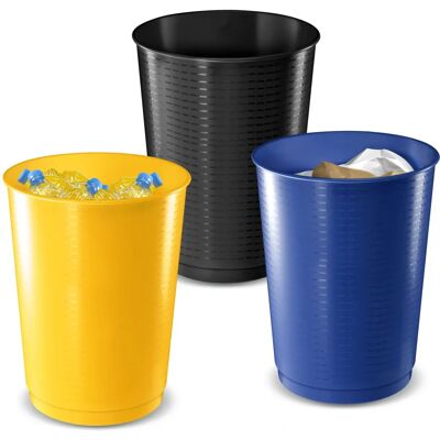 Cep Maxi 3-Color Waste Bin Set - 40L - Eco-friendly Cep Maxi 3-Color Waste Bin Set - 40L - Eco-friendly