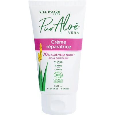 Crema Reparadora Orgánica de Aloe Vera Pur Aloé - Rostro, Manos y Cuerpo Crema Reparadora Orgánica de Aloe Vera Pur Aloé - Rostro, Manos y Cuerpo