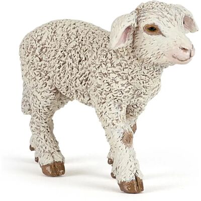 Agneau Mérinos - Figurine de Collection - Animaux de Ferme - Blanc Agneau Mérinos - Figurine de Collection - Animaux de Ferme - Blanc