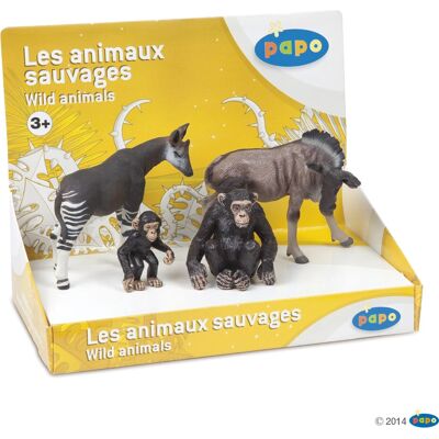 Papo Coffret Animaux Sauvages 1 avec 4 Animaux - Publicité Papo Coffret Animaux Sauvages 1 avec 4 Animaux - Publicité