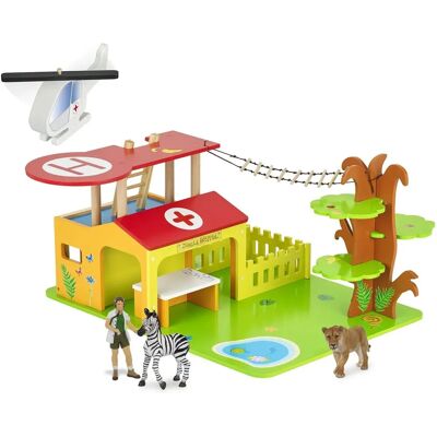 Papo Royaume des Animaux Sauvages Set Hôpital de Bush - Ensemble de Jouets - Publicité Papo Royaume des Animaux Sauvages Set Hôpital de Bush - Ensemble de Jouets - Publicité