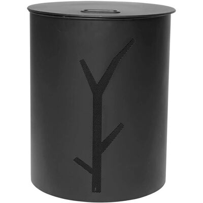 RUECAB Pelletbak - Ronde metalen container voor kachel - Zwart RUECAB Pelletbak - Ronde metalen container voor kachel - Zwart