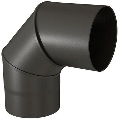 Nantaise - Coudes émail noir mat - Ø139 mm - 1 pezzo - Curva Nantaise - Coudes émail noir mat - Ø139 mm - 1 pezzo - Curva