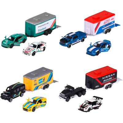 Majorette Voiture Modèle et Remorque - Compact, Licencié, Multicolore Majorette Voiture Modèle et Remorque - Compact, Licencié, Multicolore