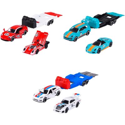 Majorette Porsche Race Trailer - Gietmodel voor 3 jaar en ouder Majorette Porsche Race Trailer - Gietmodel voor 3 jaar en ouder