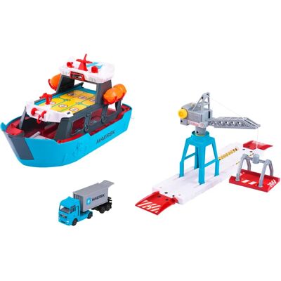 Maersk Frachtschiff & LKW - Wasserspiel Container-Set 52x29x22cm Maersk Frachtschiff & LKW - Wasserspiel Container-Set 52x29x22cm
