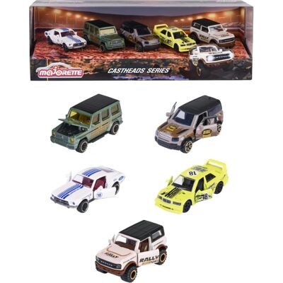 Set de Coches de Modelo Majorette - 5 Vehículos de Metal - Partes Abatibles, Faros Translucidos - 3+ años Set de Coches de Modelo Majorette - 5 Vehículos de Metal - Partes Abatibles, Faros Translucidos - 3+ años