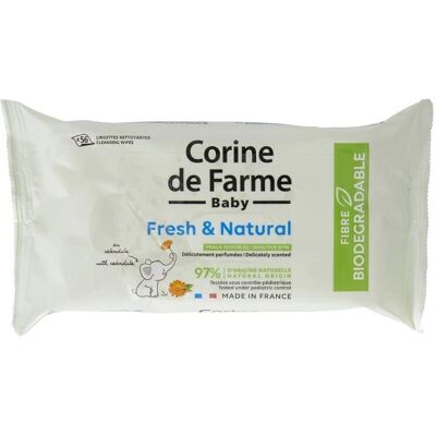 Corine de Farme Babydoekjes - Kalmerende Calendula - Biologisch afbreekbaar - 56 stuks Corine de Farme Babydoekjes - Kalmerende Calendula - Biologisch afbreekbaar - 56 stuks