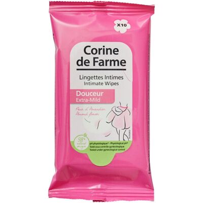 Corine de Farme - Suave Intimate Wipes - 10 pcs - pH-balanced - Wipes Corine de Farme - Suave Intimate Wipes - 10 pcs - pH-balanced - Wipes