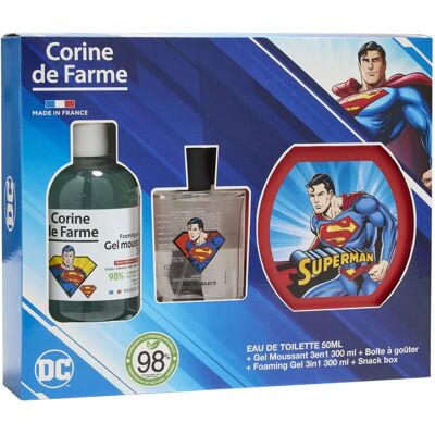 Coffret Super Corine de Farme - Eau de Toilette 50ml, Mousse de Bain, Boîte de Snacks Coffret Super Corine de Farme - Eau de Toilette 50ml, Mousse de Bain, Boîte de Snacks