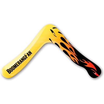 Boomerang Fan FIRE - 31,5cm, 70g, Bois multiplex de qualité - Boomerang - Publicité Boomerang Fan FIRE - 31,5cm, 70g, Bois multiplex de qualité - Boomerang - Publicité
