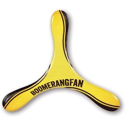 Boomerang Fan HELIX à 3 pales - Boomerang de loisir pour débutants et experts - Publicité Boomerang Fan HELIX à 3 pales - Boomerang de loisir pour débutants et experts - Publicité