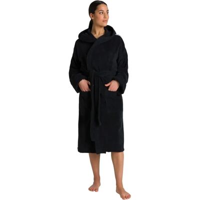 Arena Core Soft Unisex Bathrobe - Black White - XL Arena Core Soft Unisex Bathrobe - Black White - XL