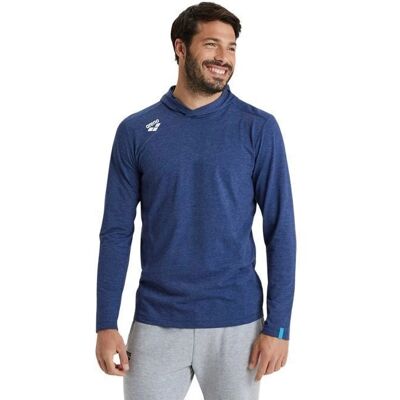 Arena Blau Langarm-Hoodie T-Shirt - T-Shirt Arena Blau Langarm-Hoodie T-Shirt - T-Shirt