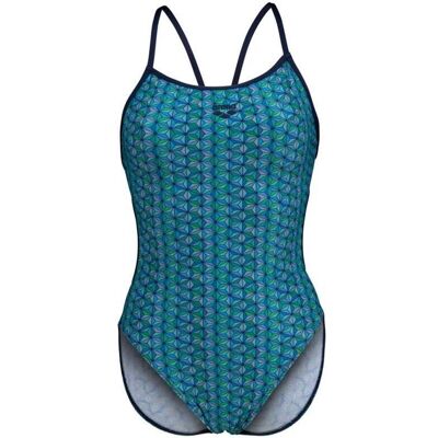 Arena Maillot de bain femme Starfish Lace Back - Marine/Turquoise - Bretelles de soutien - Coupe haute - Maillot de bain - Publicité Arena Maillot de bain femme Starfish Lace Back - Marine/Turquoise - Bretelles de soutien - Coupe haute - Maillot de bain - Publicité