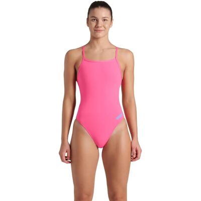 Maillot Arena Femmes Rose/bleu Rivière - Résistant au chlore - Publicité Maillot Arena Femmes Rose/bleu Rivière - Résistant au chlore - Publicité