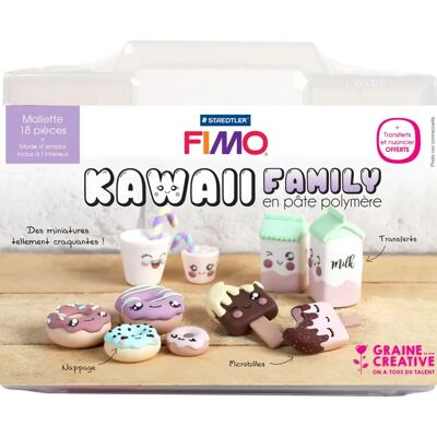 Étui de modélisation Kawaii Graine Créative - pâte polymère multicolore Étui de modélisation Kawaii Graine Créative - pâte polymère multicolore