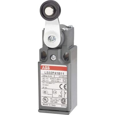 ABB LS32P41B11 Endestopkontakt - IP65, 400V/AC, 1.8A, Rullestang ABB LS32P41B11 Endestopkontakt - IP65, 400V/AC, 1.8A, Rullestang