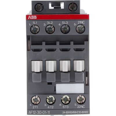 ABB Contacteur AF12-30-01-11 - 3 pôles, 28A, 24V AC/DC, 5,5kW - Contacteur - Publicité ABB Contacteur AF12-30-01-11 - 3 pôles, 28A, 24V AC/DC, 5,5kW - Contacteur - Publicité