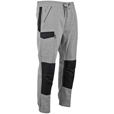 LMA Pantalon molleton élastique gris-noir - Pantalon - Publicité LMA Pantalon molleton élastique gris-noir - Pantalon - Publicité