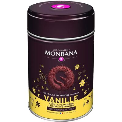 Monbana Chocolat Chaud à la Vanille - 32% Cacao - 250g - Publicité Monbana Chocolat Chaud à la Vanille - 32% Cacao - 250g - Publicité