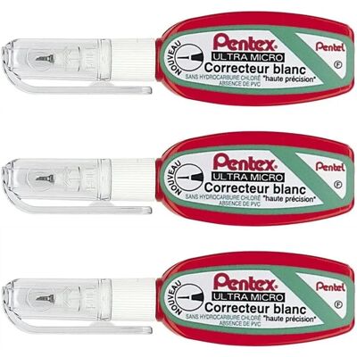 Correcteur Liquide Pentel ZL103-W - Pointe Extra Fine, 4,3ml Correcteur Liquide Pentel ZL103-W - Pointe Extra Fine, 4,3ml