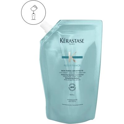 Kérastase Resistance Bain Force Architecte - Nachfüllung (500 ml) Kérastase Resistance Bain Force Architecte - Nachfüllung (500 ml)