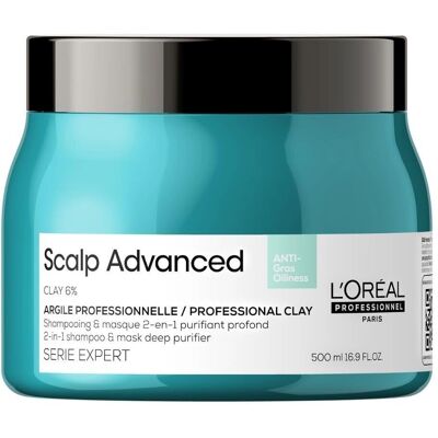L'Oréal Professionnel Masque Argile Anti-Oiliness, 500ml - Purificateur Profond - Publicité L'Oréal Professionnel Masque Argile Anti-Oiliness, 500ml - Purificateur Profond - Publicité