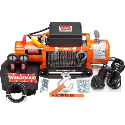 WINCHMAX 13500lb 24V Elektrowinde - Recovery, Synthetisches Seil, Funkfernbedienung WINCHMAX 13500lb 24V Elektrowinde - Recovery, Synthetisches Seil, Funkfernbedienung