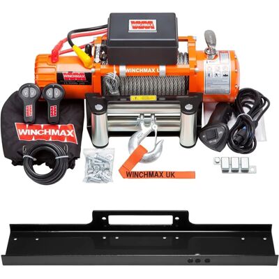 WINCHMAX 13500lb 24V Electric Winch - Steel Rope & Mounting Plate WINCHMAX 13500lb 24V Electric Winch - Steel Rope & Mounting Plate