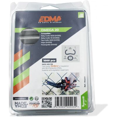 Edma Modello 042301 Clip Omega 20 Acciaio - 1000 pz Edma Modello 042301 Clip Omega 20 Acciaio - 1000 pz
