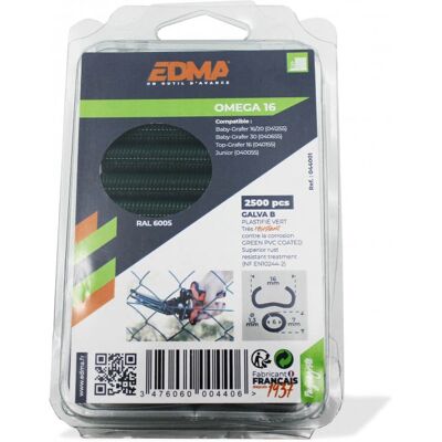EDMA 044001 Clip di collegamento - Verde - 2500 pz EDMA 044001 Clip di collegamento - Verde - 2500 pz