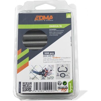 EDMA 044300 clip ponte - Acciaio inossidabile - 1250 pezzi EDMA 044300 clip ponte - Acciaio inossidabile - 1250 pezzi