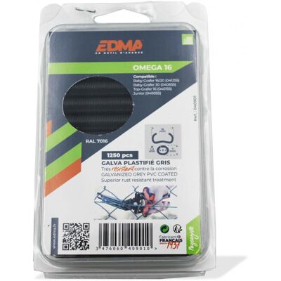 Edma 040901 brugclip - Staalweerstand 900-1100 N/mm² - 1,3 mm draad - 1250 stuks Edma 040901 brugclip - Staalweerstand 900-1100 N/mm² - 1,3 mm draad - 1250 stuks