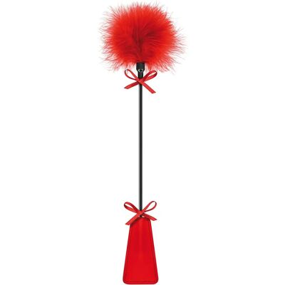 Fouet à Plumes Rouge Sweet Caress - Accessoire BDSM Doux Fouet à Plumes Rouge Sweet Caress - Accessoire BDSM Doux