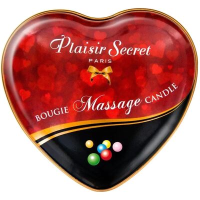 Bougie de Massage Bubble Gum Plaisir Secret - Détente Complète - Publicité Bougie de Massage Bubble Gum Plaisir Secret - Détente Complète - Publicité