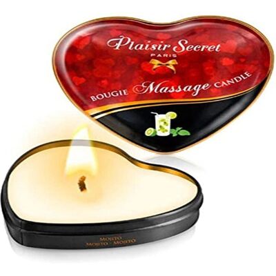 Bougie de Massage Mini Cœur de Marque Française - Mojito - Accessoire Romantique Bougie de Massage Mini Cœur de Marque Française - Mojito - Accessoire Romantique