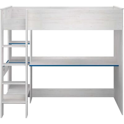 PARISOT Smoozy Weiß Kinder Hochbett mit Schreibtisch & Regale PARISOT Smoozy Weiß Kinder Hochbett mit Schreibtisch & Regale