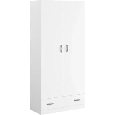 Armoire Parisot avec 2 Portes et 1 Tiroir - Blanc - 78cm - Publicité Armoire Parisot avec 2 Portes et 1 Tiroir - Blanc - 78cm - Publicité