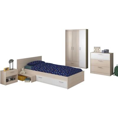 Parisot Charly 12 Kinderzimmer-Set - Kleiderschrank, Bett, Schublade, Kommode Parisot Charly 12 Kinderzimmer-Set - Kleiderschrank, Bett, Schublade, Kommode