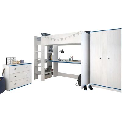 PARISOT Smoozy Kinderzimmer-Set - Weiß mit Kieferstruktur PARISOT Smoozy Kinderzimmer-Set - Weiß mit Kieferstruktur