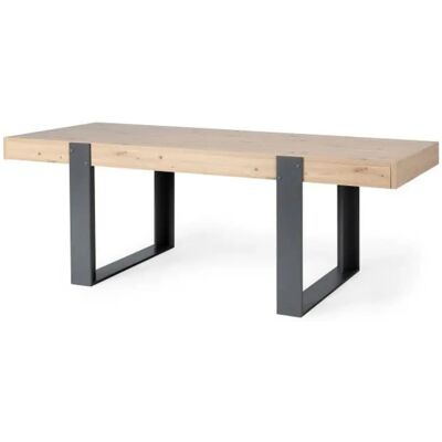 Table rectangulaire de style industriel Parisot - 224x93x79 cm - Publicité Table rectangulaire de style industriel Parisot - 224x93x79 cm - Publicité
